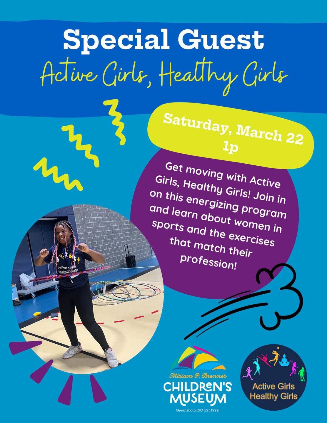 Active girls, healthy girls event at miriam p. Brenner children's museum promoting girls' health and.